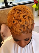 Machine Made finger wave honey pixie 100% Human Hair