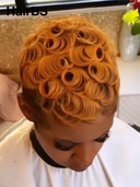 Machine Made finger wave honey pixie 100% Human Hair