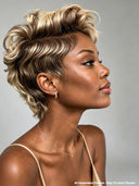 Full lace wig pixie cut Trim custom colors for black woman