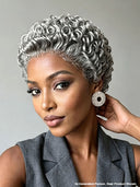 13x4 lace front 5 color pixie cut wig curly wave