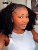 Half wig Hair extensions Machine made curly wave With Draw-string Beginner Friendly( NOT A WIG)