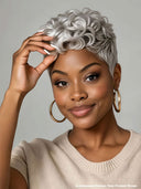 Wear to Go machine made Pixie wig quick weave silver