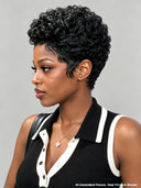 Lace front 13x4 pixie wig Black curly