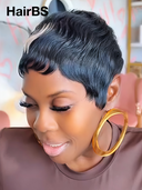Machine Made pixie straight Summer Trends highlight 100% Human Hair
