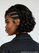 Lace front 13x6 Braided hairstyle wig bob curly wave