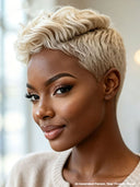 Full lace wig pixie cut blonde quick weave