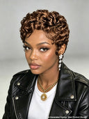 3 Colors Lace front 13x4 pixie wig  Black or brown or burgundy