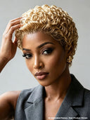 13x4 lace front 5 color pixie cut wig curly wave