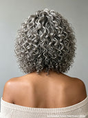 Pixie Wig 5x5 Lace Closure  Salt and Pepper curly bob