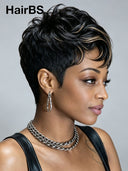 5x5 lace closure Wig highlight quick weave