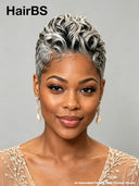Lace closure 5x5 Pixie wig Salt and Pepper Quick weave