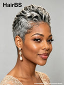 Lace closure 5x5 Pixie wig Salt and Pepper Quick weave