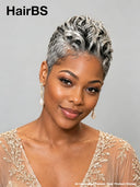 Lace closure 5x5 Pixie wig Salt and Pepper Quick weave
