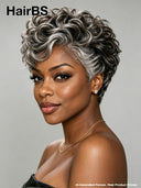 Lace closure 5x5 Pixie wig Salt and Pepper Quick weave