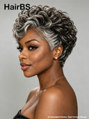 Lace closure 5x5 Pixie wig Salt and Pepper Quick weave