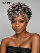 Lace closure 5x5 Pixie wig Salt and Pepper Quick weave