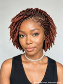 Full lace wig pixie cut brown braided style Synthetic wigs