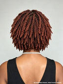 Full lace wig pixie cut brown braided style Synthetic wigs