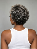 Lace closure 7x5 Pixie wig silver salt and pepper