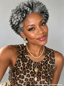 Wear & go machine made salt and pepper afro