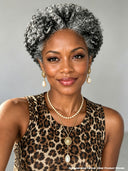 Wear & go machine made salt and pepper afro