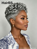 Lace closure 7x5 Pixie wig silver Quick weave 