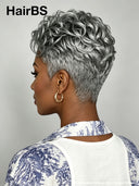 Lace closure 7x5 Pixie wig silver Quick weave 