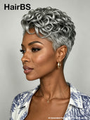 Lace closure 7x5 Pixie wig silver Quick weave 