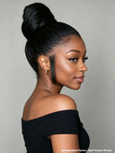 Pre-styled Lace front 13x4 wig Updo ponytail  straight