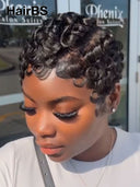 Today's Special Price Buy 1 Get 1 Free $139 machine made wig finger wave & straight 100% Human Hair