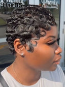 Today's Special Price Buy 1 Get 1 Free $139 machine made wig finger wave & straight 100% Human Hair