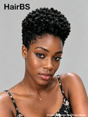 Full lace wig Pixie cut black afro