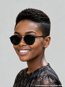Full lace pixie wig Black 100% Human Hair