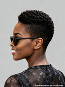 Full lace pixie wig Black 100% Human Hair