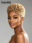 Full lace wig blonde Pixie Cut for black woman