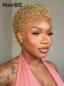 Full lace wig pixie afro honey