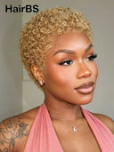 Full lace wig pixie afro honey