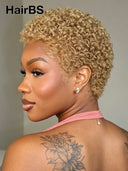 Full lace wig pixie afro honey