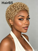 Full lace wig pixie afro honey