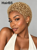 Full lace wig pixie afro honey