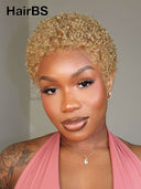 Full lace wig pixie afro honey