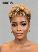Full lace wig Pixie afro honey for black woman