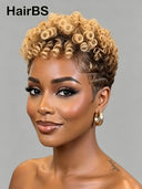 Full lace wig Pixie afro honey for black woman