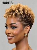 Full lace wig Pixie afro honey for black woman