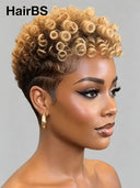 Full lace wig Pixie afro honey for black woman