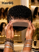 Full lace pixie cut wig black