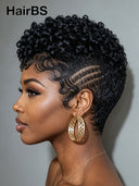 Full lace wig black Pixie for black woman