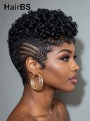Full lace wig black Pixie for black woman
