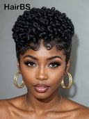 Full lace wig black Pixie for black woman