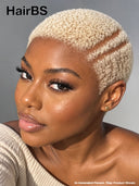 Full lace pixie cut wig blonde afro for black women
